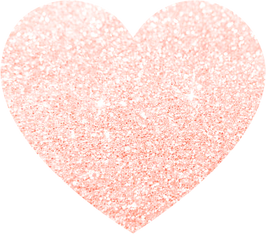 Rose Gold Glitter Heart 