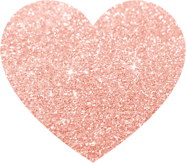 Rose Gold Glitter Heart 